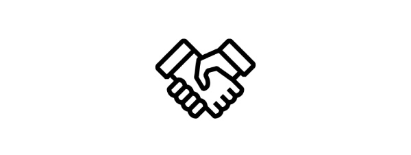 a black and white handshake