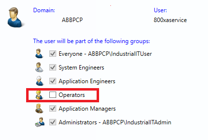 ABB System 800xA User with Operator Rights