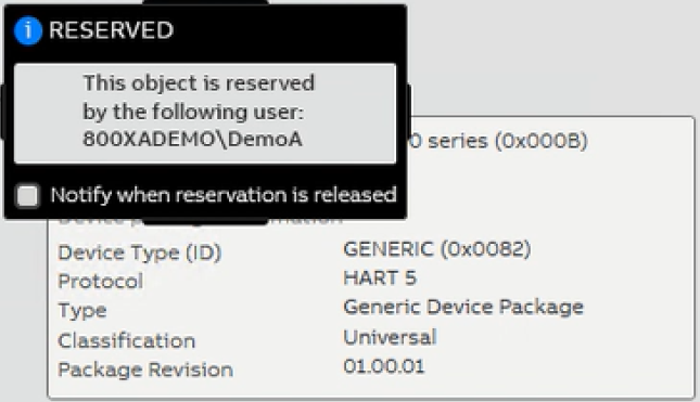 Reserved Device with Notify Option