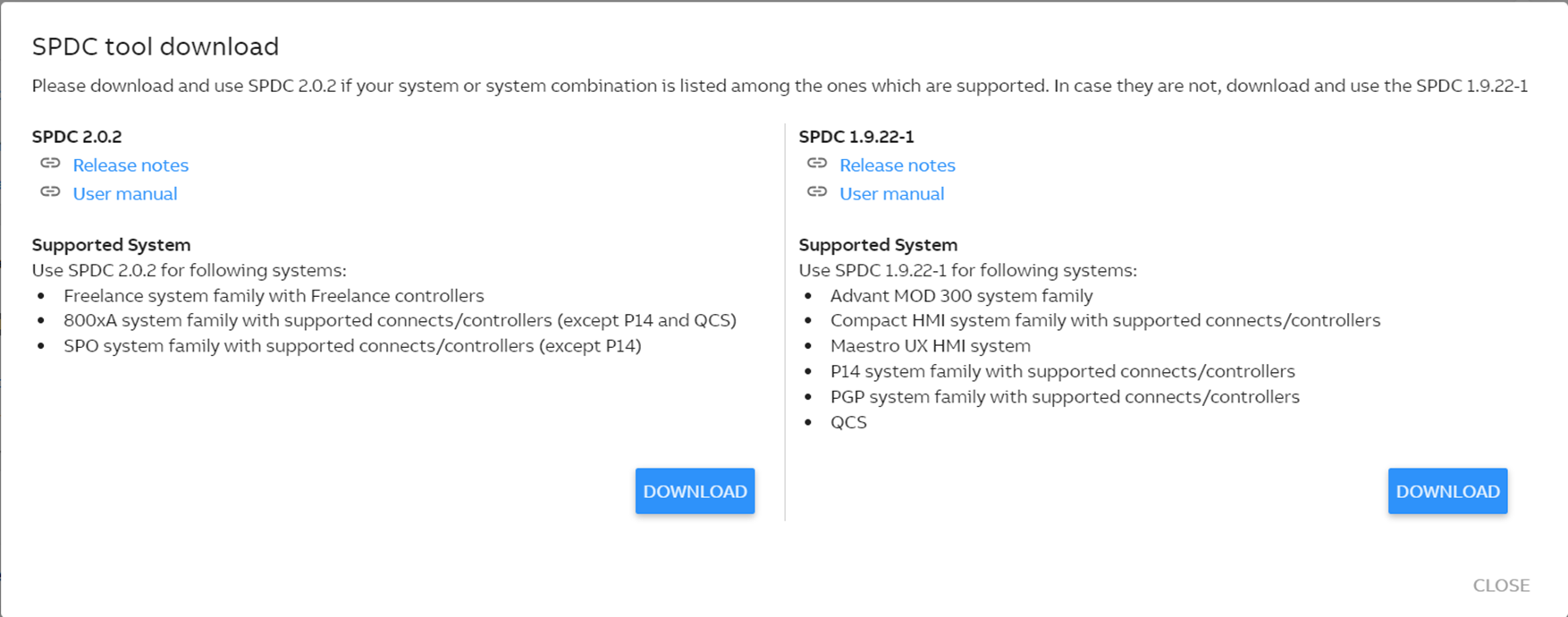 SPDC 2.0.2 and 1.9.22-1