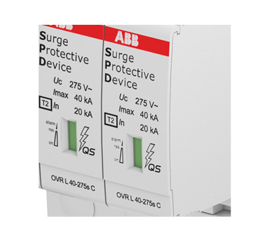 End-of-life Indicator_re อุปกรณ์ป้องกันไฟกระชาก ABB (SPD) ป้องกันแรงดันเกินจากฟ้าผ่า ช่วยปกป้องเครื่องใช้ไฟฟ้าและอุปกรณ์อิเล็กทรอนิกส์ในบ้าน End-of-life Indicator