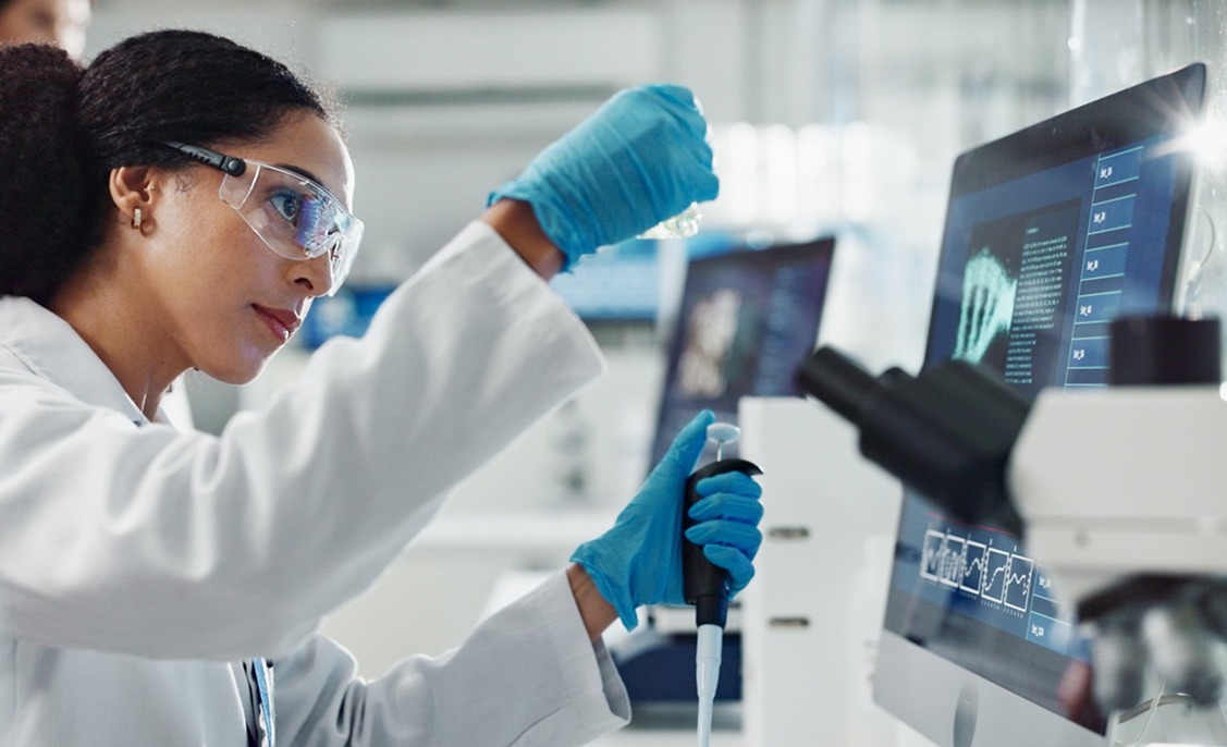 Female engineer in lab